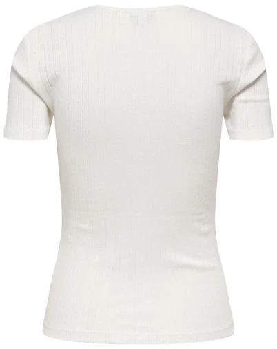 JDY - JDYSalsa Mia O-Neck Top - Cloud Dancer